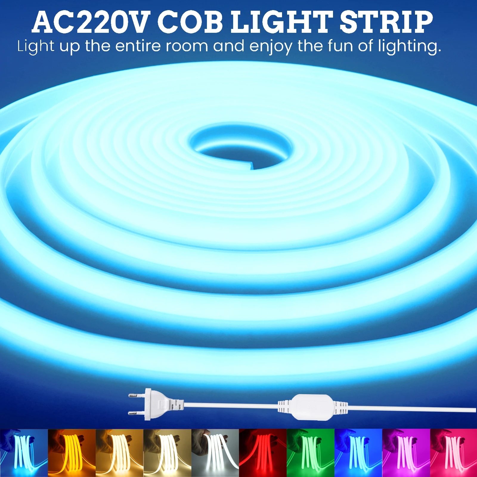 Светодиодная лента AC 220 В COB Гибкая светодиодная неоновая лента 288 светодиодов/м Водонепроницаемая светодиодная веревочная лампа с вилкой европейского стандарта
Светодиодная лента AC 220 В COB Гибкая светодиодная неоновая лента 288 светодиодов/м Водонепроницаемая светодиодная веревочная лампа с вилкой европейского стандарта