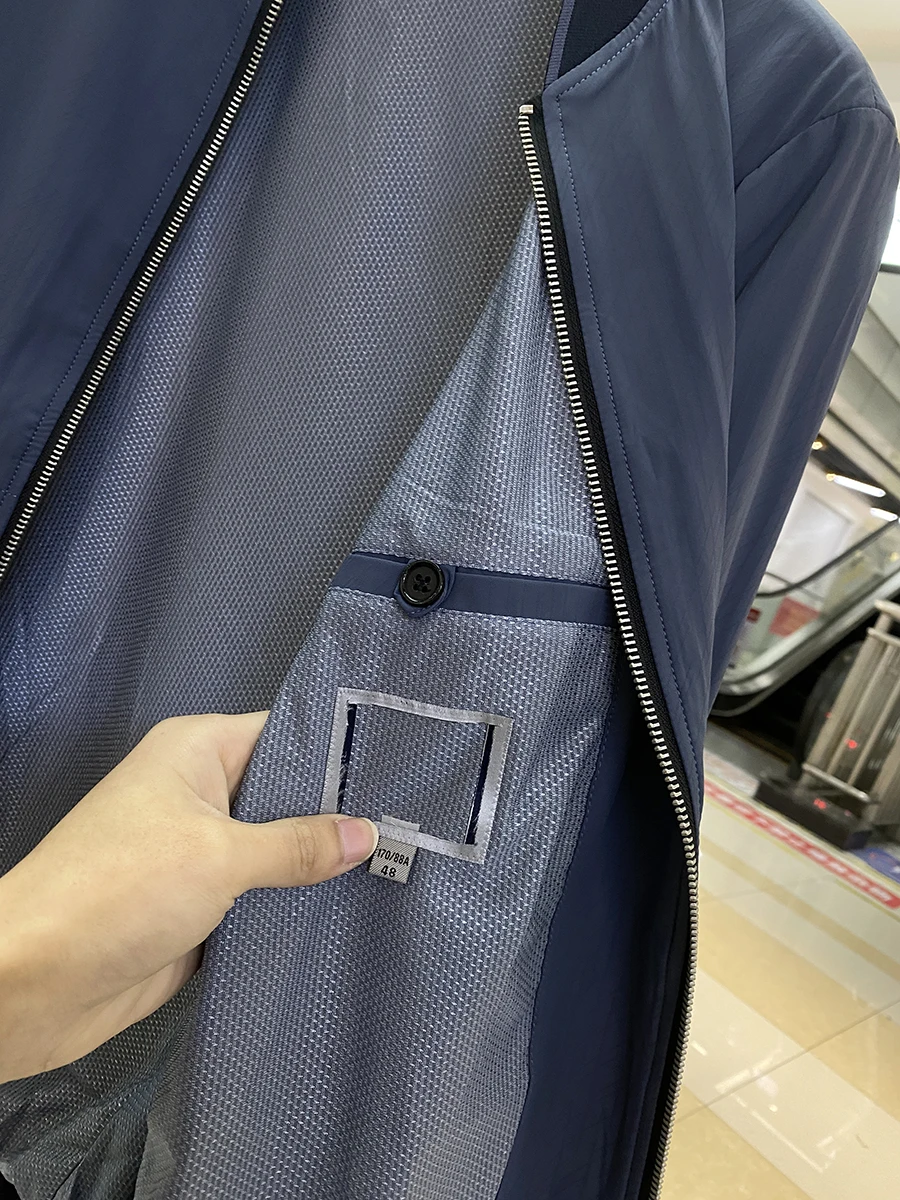 Haijia Men's Baseball Collar Jaet Silk Feeling Elastic Zipper Outerwear Spring Autumn Faion Urban Loose Fit Long Sve
Haijia Men's Baseball Collar Jaet Silk Feeling Elastic Zipper Outerwear Spring Autumn Faion Urban Loose Fit Long Sve