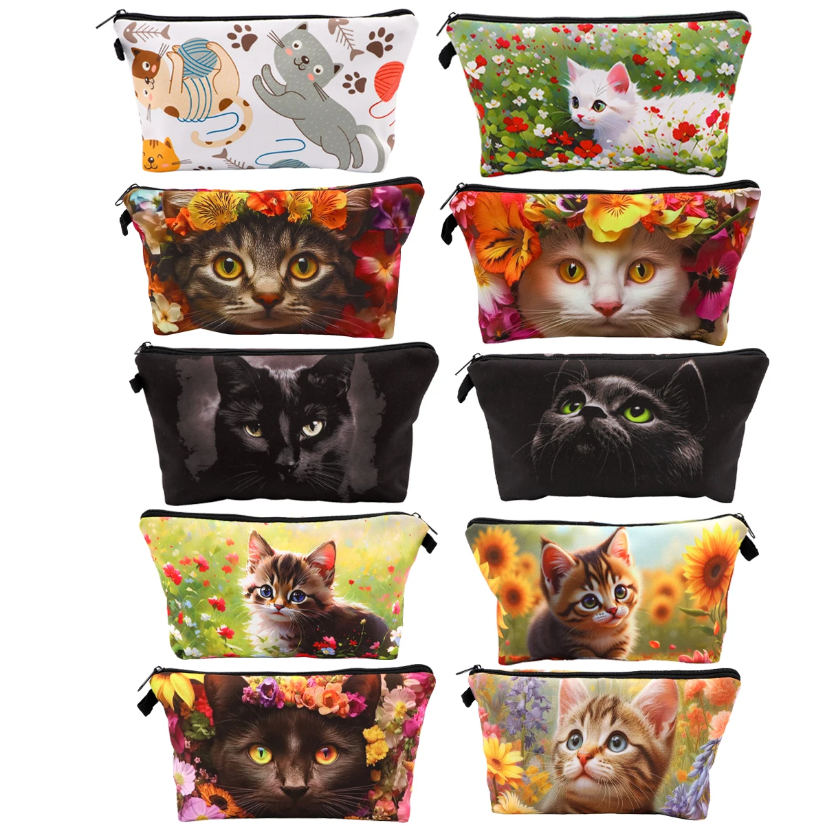 Cute Cats Pencil Bag For Students Stationery Supplies Pencil Pouch Animal Fashion Makeup Brushes Lipsticks Cosmetic Bag
Cute Cats Pencil Bag For Students Stationery Supplies Pencil Pouch Animal Fashion Makeup Brushes Lipsticks Cosmetic Bag