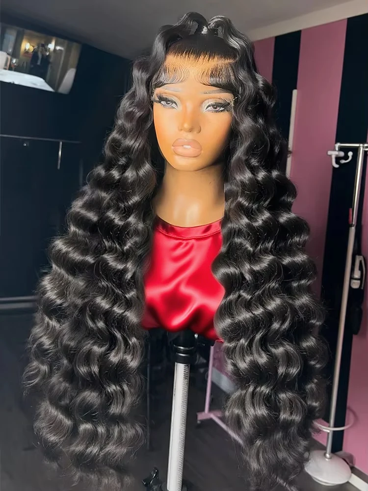 300Density Loose Deep Wave Lace Frontal Human Hair Wigs Transparent HD 13x6 13x4 360 Natural Curly Wavy Lace Front Wig For Women
300Density Loose Deep Wave Lace Frontal Human Hair Wigs Transparent HD 13x6 13x4 360 Natural Curly Wavy Lace Front Wig For Women