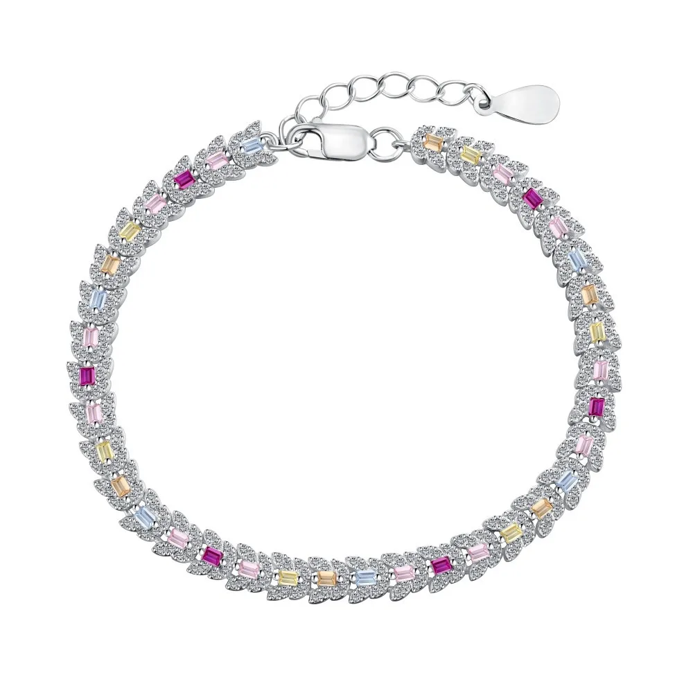 2023 Gift New S925 Sterling Silver Women's Bracelet Colorful Zircon Inlaid Dopamine Color Fashion Women's Style
2023 Gift New S925 Sterling Silver Women's Bracelet Colorful Zircon Inlaid Dopamine Color Fashion Women's Style