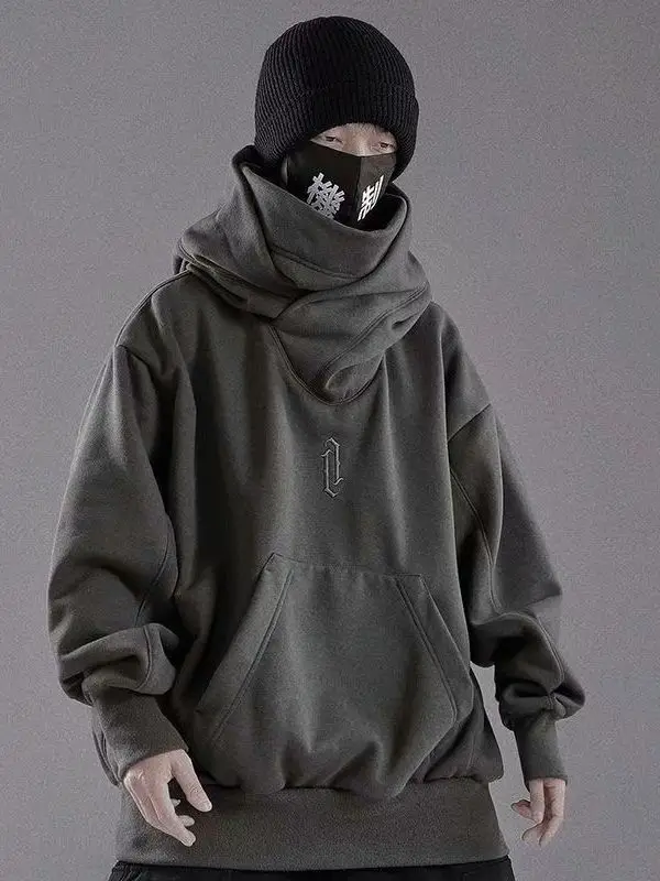 k Sle Ninja High Collar Hoodie Men's Loose Casual Double Ne Cap Sve Polyester Warmth Comfortable Leisure Faion
k Sle Ninja High Collar Hoodie Men's Loose Casual Double Ne Cap Sve Polyester Warmth Comfortable Leisure Faion