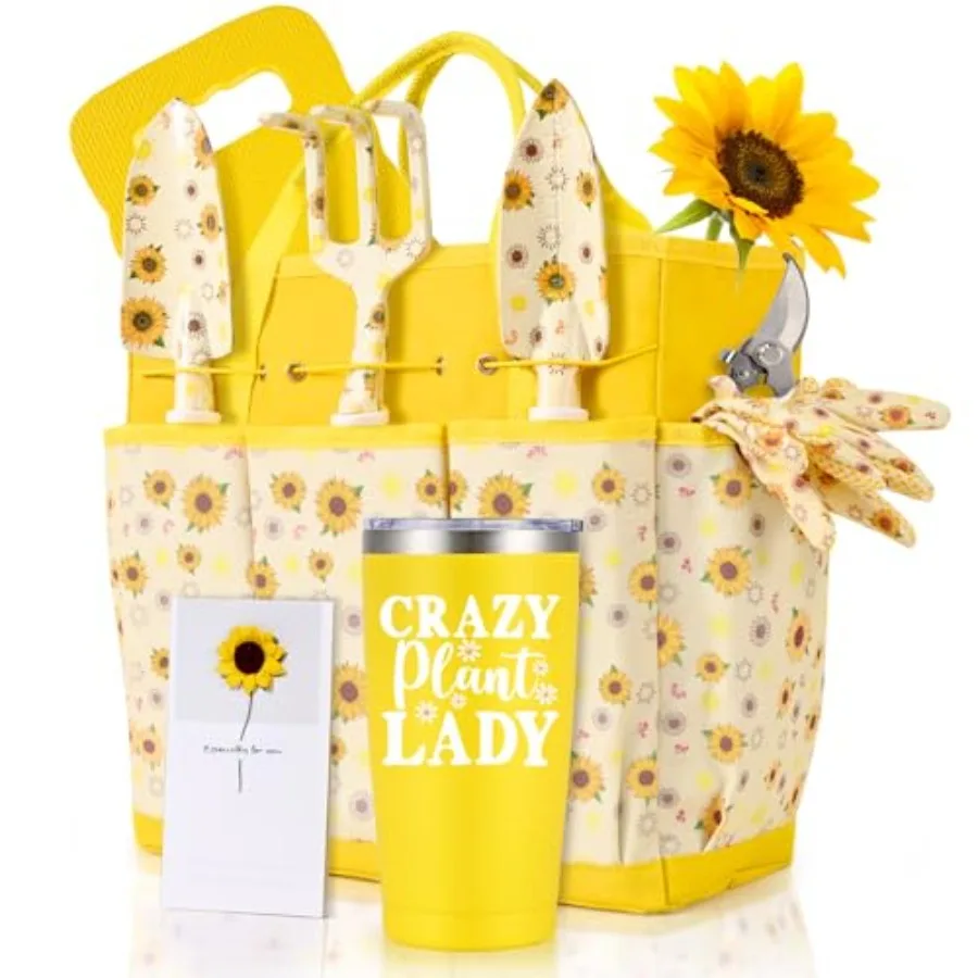 Gardening Gifts for Women Gardening Tools for Women 9 PCS Sunflower Garden Tools Set Kit with Garden Tool Bag Mother's Day Birt
Gardening Gifts for Women Gardening Tools for Women 9 PCS Sunflower Garden Tools Set Kit with Garden Tool Bag Mother's Day Birt