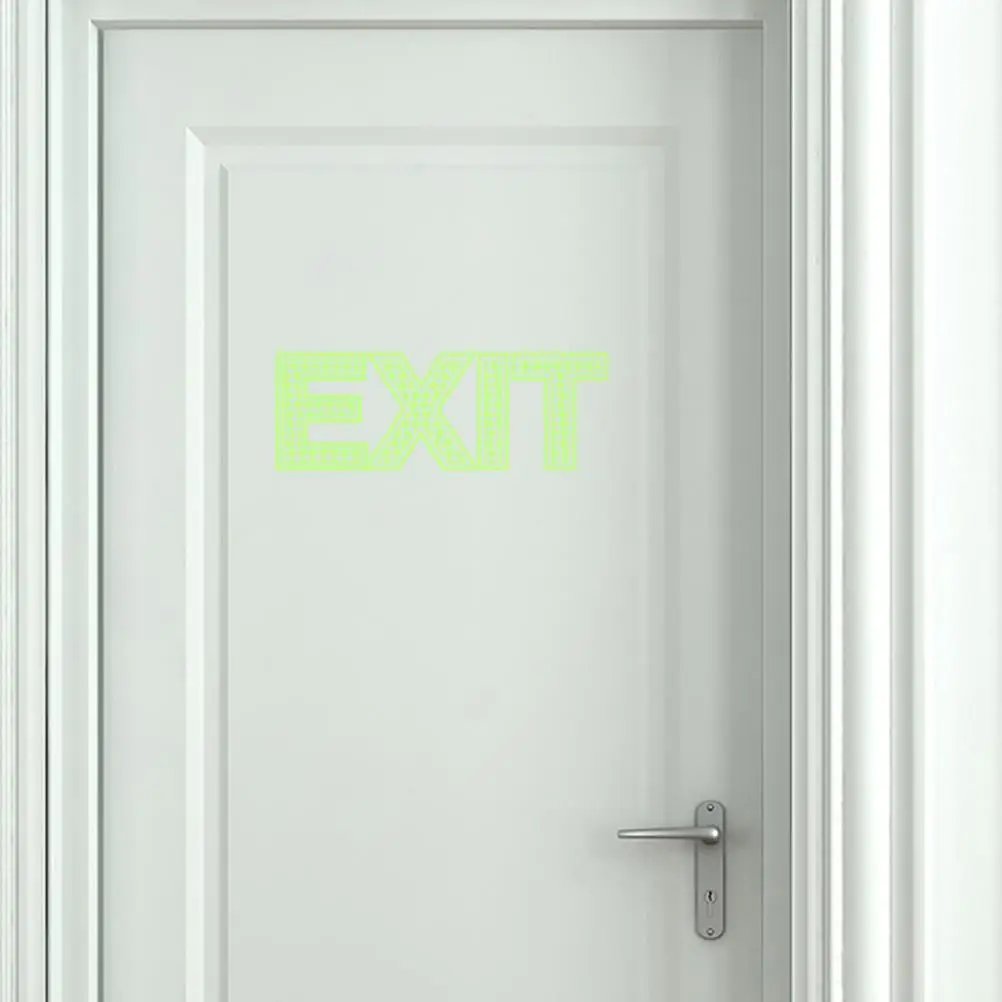 Luminous Wall Sticker EXIT Logo Glow Dark Safety Decor Door Marker Photoluminescent Signs Night Green Easy Remove Smooth Walls
Luminous Wall Sticker EXIT Logo Glow Dark Safety Decor Door Marker Photoluminescent Signs Night Green Easy Remove Smooth Walls