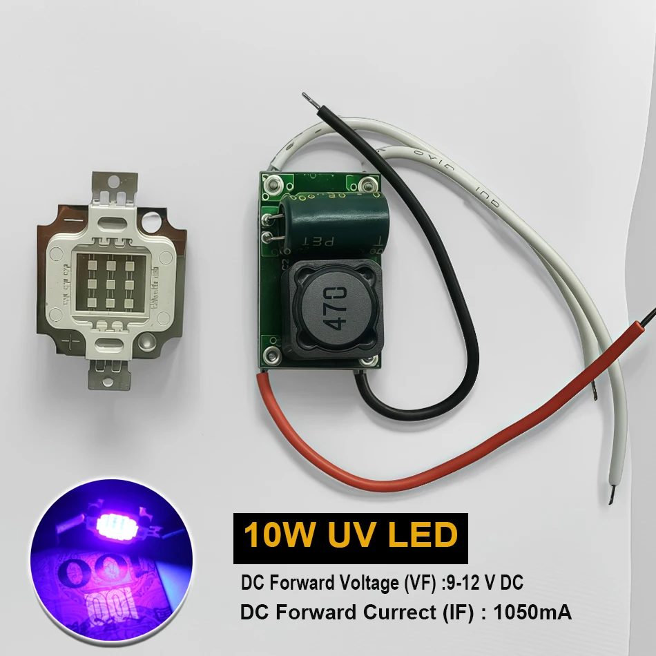 10W UV led Lamp Bead ultraviolet 365nm 375nm 385nm 395nm 410nm 420nm UV Purple High Power led lamp light+10w LED driver 900mA
10W UV led Lamp Bead ultraviolet 365nm 375nm 385nm 395nm 410nm 420nm UV Purple High Power led lamp light+10w LED driver 900mA