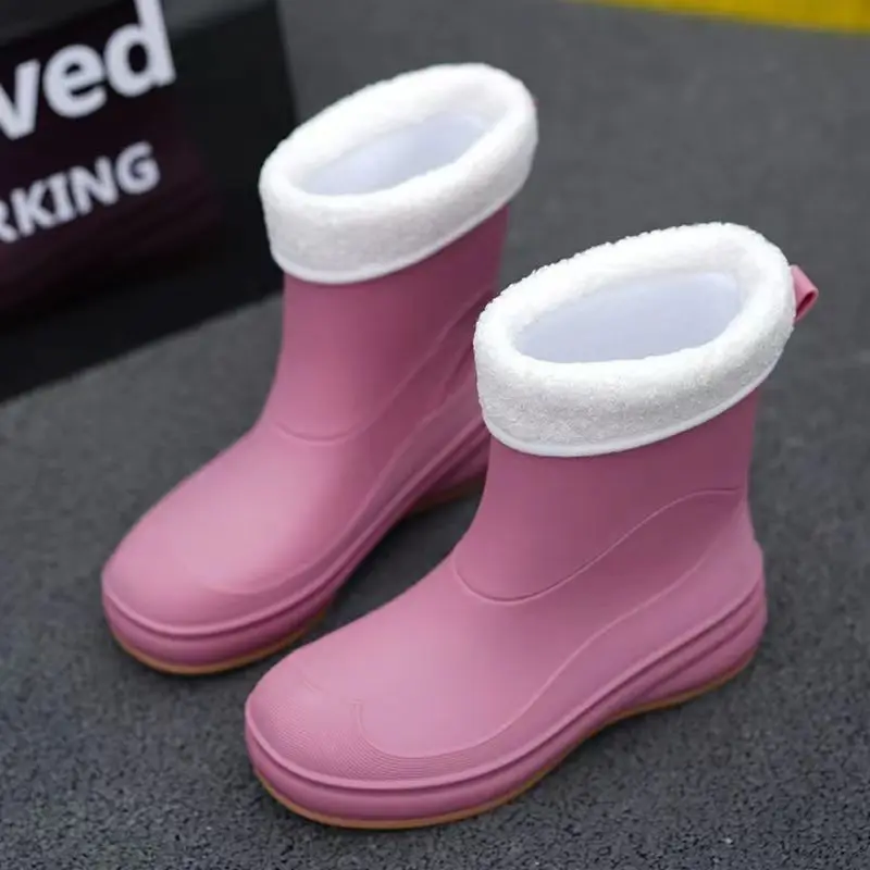 Women's Four Seasons Rain Boots Waterproof Ankle Garden Work Rubber Shoes Detachable Cotton Cover Work Shoes Kitchen Work Shoes
Women's Four Seasons Rain Boots Waterproof Ankle Garden Work Rubber Shoes Detachable Cotton Cover Work Shoes Kitchen Work Shoes