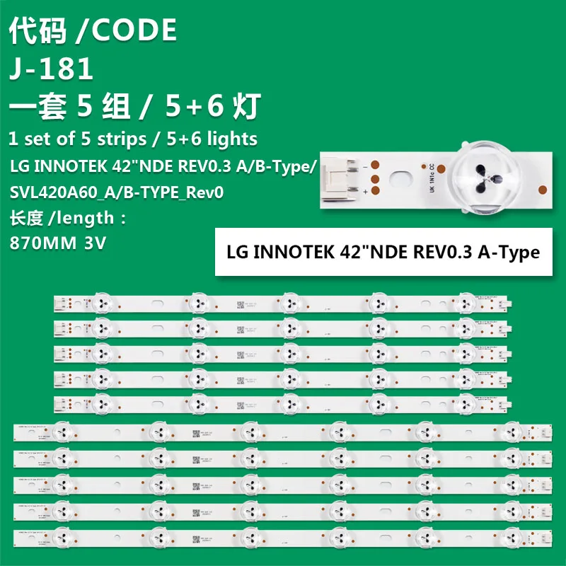 Подходит для LG 42LS3150-CA TV светильник strip Innotek 42 ND Rev 0,3 A B Type
Подходит для LG 42LS3150-CA TV светильник strip Innotek 42 ND Rev 0,3 A B Type