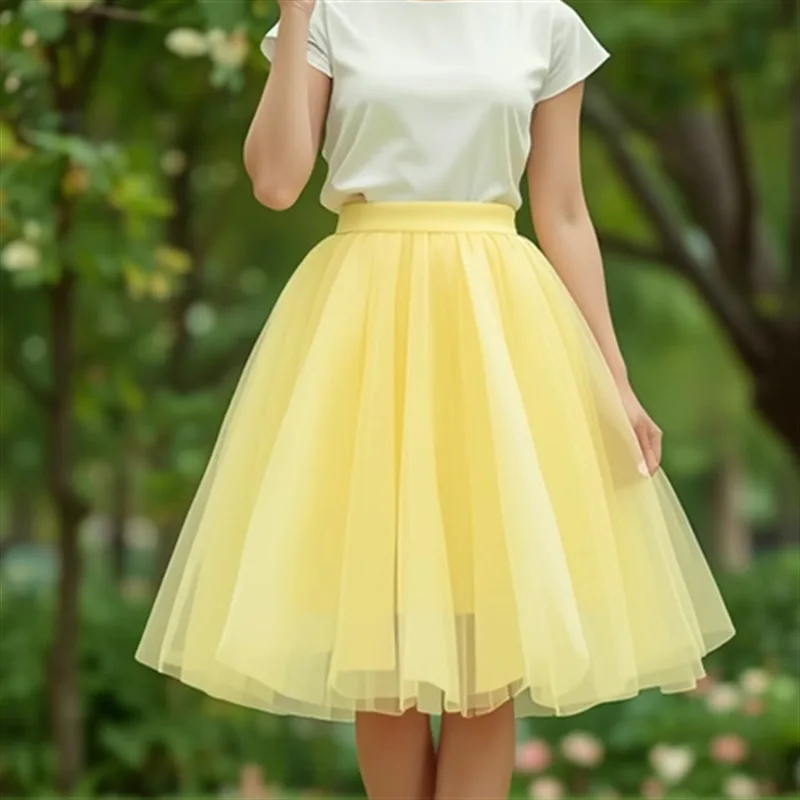 Women'S Spring And Summer Mesh Short Skirt With Pleated And Fluffy Princess Skirt High Waist And Lightweight Mesh Base Skirt
Women'S Spring And Summer Mesh Short Skirt With Pleated And Fluffy Princess Skirt High Waist And Lightweight Mesh Base Skirt