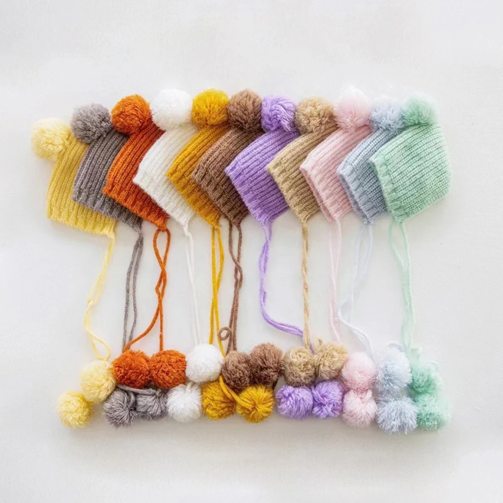11 Colors Hand Knitted Hat With Pompom Baby Hat Photography Props Costume Accessories Pom Pom Bonnet 0-1 Month Baby Shooting Cap
11 Colors Hand Knitted Hat With Pompom Baby Hat Photography Props Costume Accessories Pom Pom Bonnet 0-1 Month Baby Shooting Cap