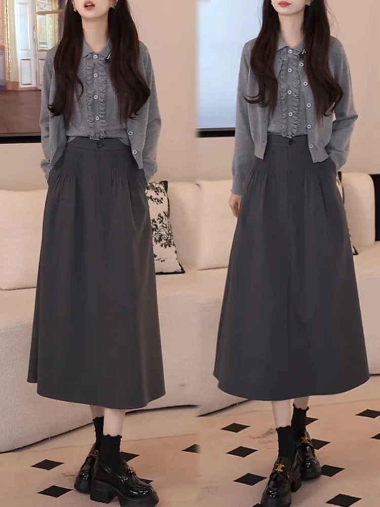Chic High Waist Knitted Vest And Skirt Set Women's Fashion Autumn Collection Three Piece Suite Casual Style Long Sleeve round...
Chic High Waist Knitted Vest And Skirt Set Women's Fashion Autumn Collection Three Piece Suite Casual Style Long Sleeve round...