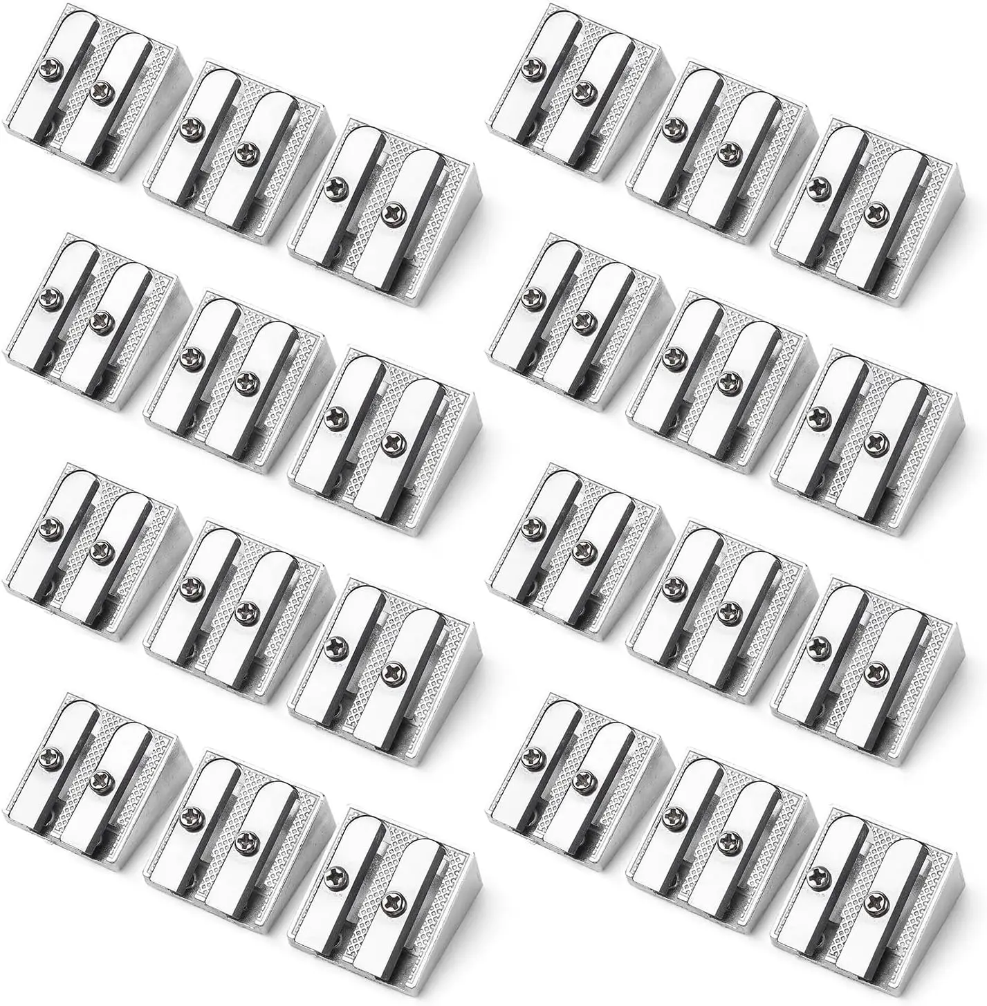 24 Pack Metal Pencil Sharpeners, 2-Hole for Standard & Jumbo Pencils, Durable Manual Sharpener for School Office Art
24 Pack Metal Pencil Sharpeners, 2-Hole for Standard & Jumbo Pencils, Durable Manual Sharpener for School Office Art