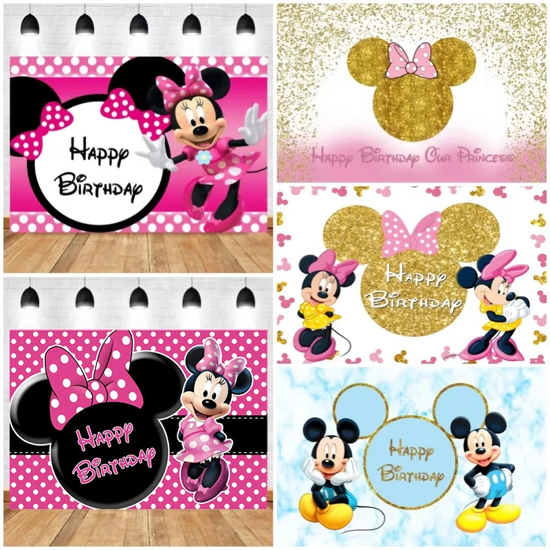 Disney Pink Minnie Mickey Mouse Bow Cartoon Girls Birthday Background Baby Shower Party Custom Name Backdrop Studio Shoots Props
Disney Pink Minnie Mickey Mouse Bow Cartoon Girls Birthday Background Baby Shower Party Custom Name Backdrop Studio Shoots Props