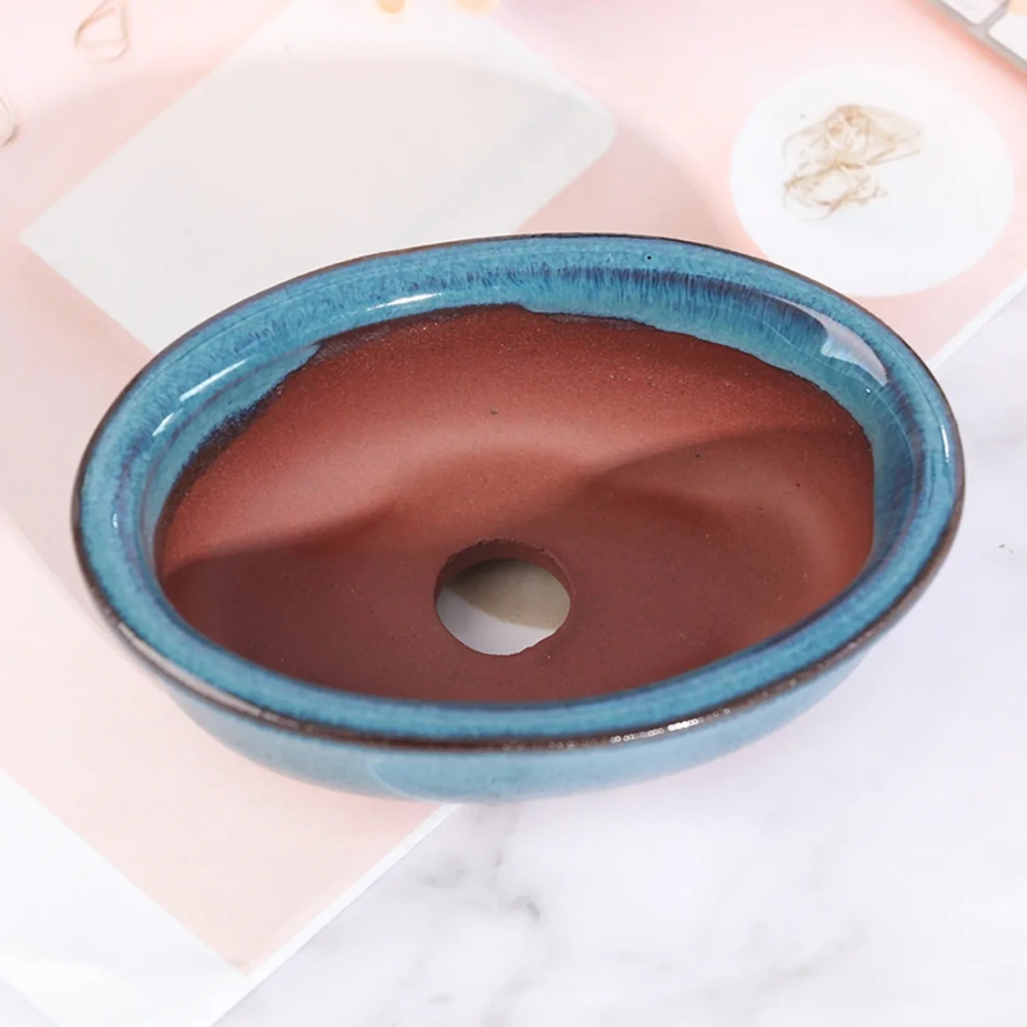 Chinese Style Bonsai Pots Breathable Stoneware Bonsai Pots With Holes Chinese Style Bonsai Training Flowerpot Ceramic Crafts
Chinese Style Bonsai Pots Breathable Stoneware Bonsai Pots With Holes Chinese Style Bonsai Training Flowerpot Ceramic Crafts