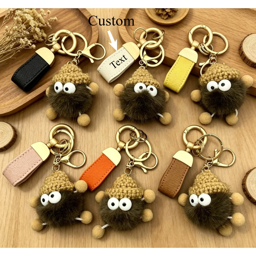 Cute Customized Leather Coal Ball Car Keychain Creative Plush Backpack Pendant Keyring Hanging Accessories Stuffed Gifts
Cute Customized Leather Coal Ball Car Keychain Creative Plush Backpack Pendant Keyring Hanging Accessories Stuffed Gifts