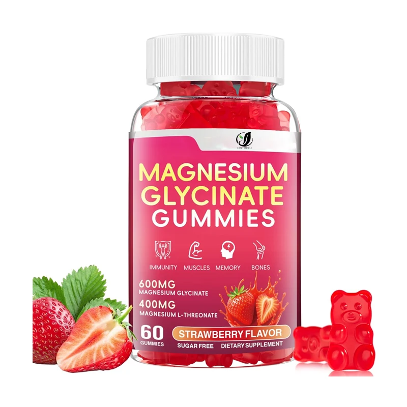Magnesium glycinate gummies 600mg, high absorption formula, bone support, containing 60 strawberry gummies
Magnesium glycinate gummies 600mg, high absorption formula, bone support, containing 60 strawberry gummies
