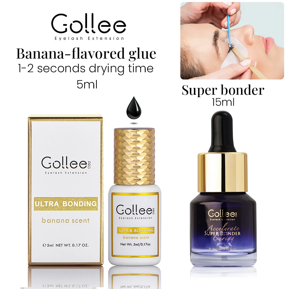Gollee Banana Scent Glue for Eyelashes 1-2s Dry Strong Glue 6 Weeks Lasting Lash Extension Glue for Salon Professional Supplies
Gollee Banana Scent Glue for Eyelashes 1-2s Dry Strong Glue 6 Weeks Lasting Lash Extension Glue for Salon Professional Supplies
