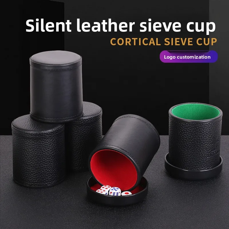 Quiet Leather Dice Cup Red Green Lining with Lid for Yahtzee Farkle Liars Dice Game Includes 6 Dice Set
Quiet Leather Dice Cup Red Green Lining with Lid for Yahtzee Farkle Liars Dice Game Includes 6 Dice Set