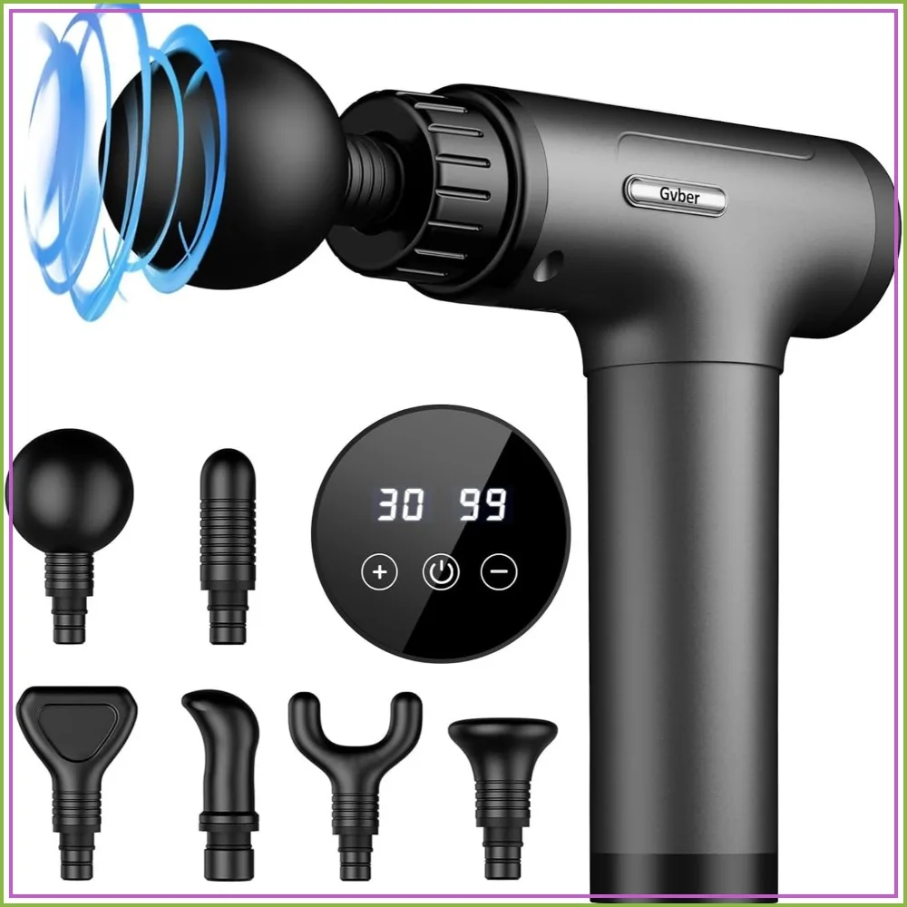 Deep Tissue Massage Gun, 30 Speed Handheld Percussion Muscle Massager with 6 Heads for Athletes, Grey
Deep Tissue Massage Gun, 30 Speed Handheld Percussion Muscle Massager with 6 Heads for Athletes, Grey