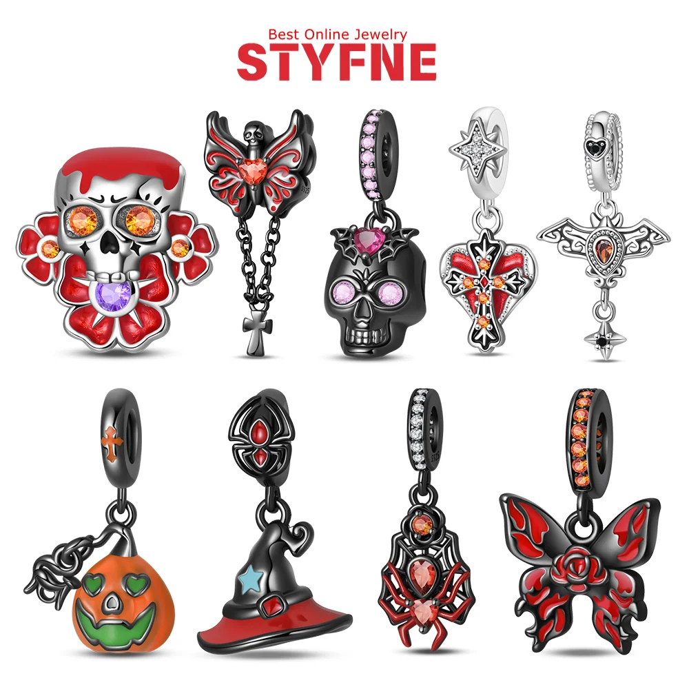 Оригинальные подвески из серебра 925 пробы Diablo серии, череп, бабочка, тыква, паук, летучая мышь, крест, подвески, подходят для браслета «сделай сам», ювелирные изделия, модный подарок
Оригинальные подвески из серебра 925 пробы Diablo серии, череп, бабочка, тыква, паук, летучая мышь, крест, подвески, подходят для браслета «сделай сам», ювелирные изделия, модный подарок