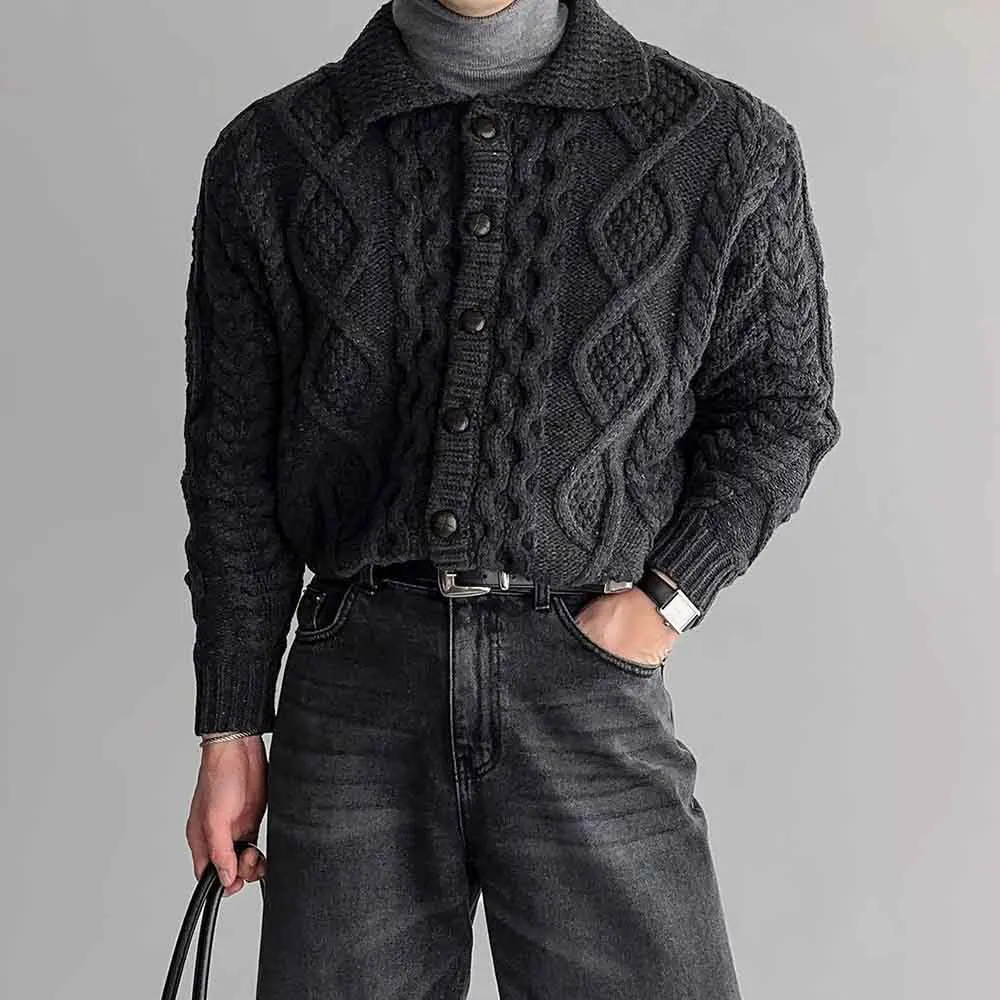 Зимний мужской вязаный кардиган с длинными рукавами, свитер в американском стиле ретро, модный тренд, свободный повседневный нишевый мужской топ High Street
Зимний мужской вязаный кардиган с длинными рукавами, свитер в американском стиле ретро, модный тренд, свободный повседневный нишевый мужской топ High Street