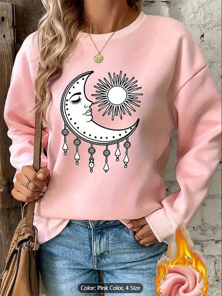 Женский серый свитшот Moon Sun Dreamcatcher с графическим принтом на флисовой подкладке, повседневный пуловер большого размера, удобный топ из чистого хлопка
Женский серый свитшот Moon Sun Dreamcatcher с графическим принтом на флисовой подкладке, повседневный пуловер большого размера, удобный топ из чистого хлопка