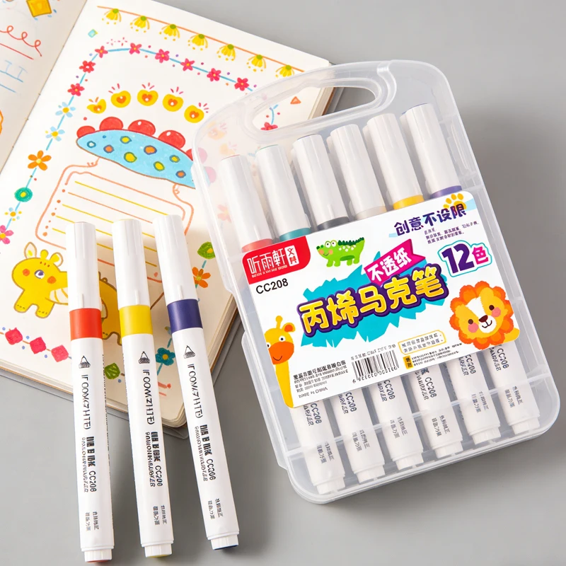 Набор акварельных ручек с одной головкой, детская специальная ручка с ручным рисунком, водонепроницаемый и непрозрачный цветной акриловый маркер
Набор акварельных ручек с одной головкой, детская специальная ручка с ручным рисунком, водонепроницаемый и непрозрачный цветной акриловый маркер