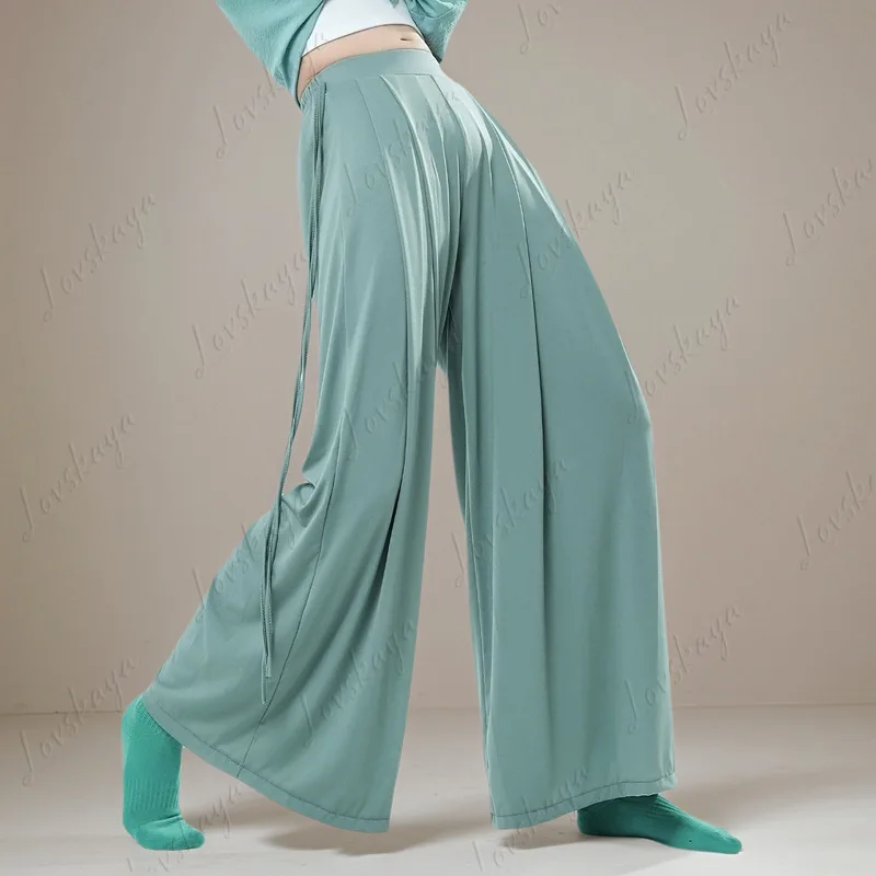 Одежда для классических танцев, женские шнуровки, струящиеся свободные широкие брюки, современный танец, народный танец
Одежда для классических танцев, женские шнуровки, струящиеся свободные широкие брюки, современный танец, народный танец