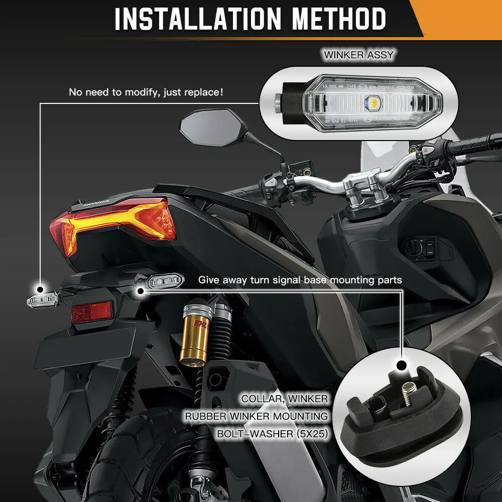 LED Turn Signal Indicator Lamp For Honda CRF 250L/ 250 Rally CRF 300L 2017-2022 Motorcycle Indicator Blinker Flasher
LED Turn Signal Indicator Lamp For Honda CRF 250L/ 250 Rally CRF 300L 2017-2022 Motorcycle Indicator Blinker Flasher