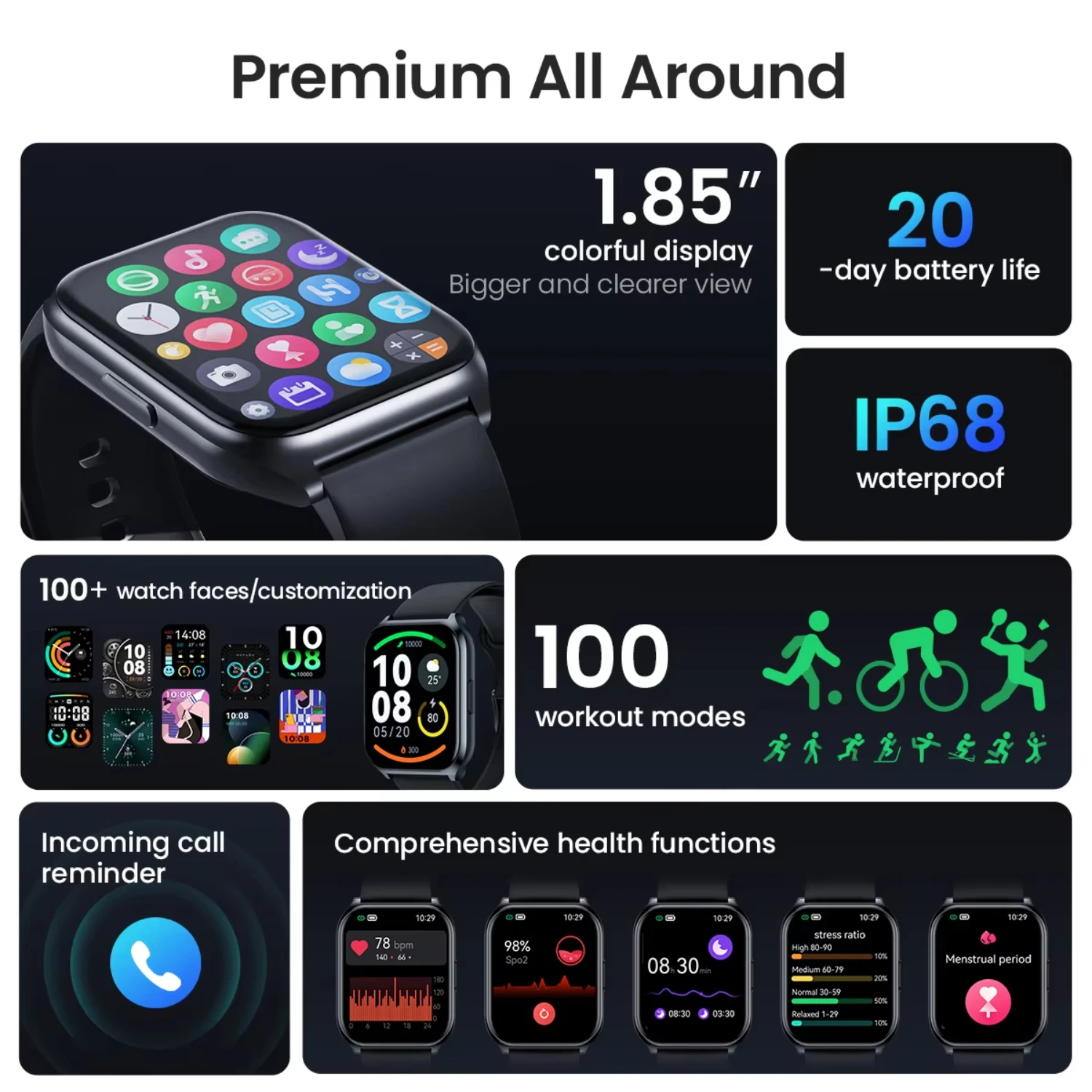 Смарт-часы Watch 2 Pro (LS02 Pro) с дисплеем 1,85 дюйма, монитор сердечного ритма SpO2, 100 режимов тренировки, умные часы для мужчин и женщин
Смарт-часы Watch 2 Pro (LS02 Pro) с дисплеем 1,85 дюйма, монитор сердечного ритма SpO2, 100 режимов тренировки, умные часы для мужчин и женщин