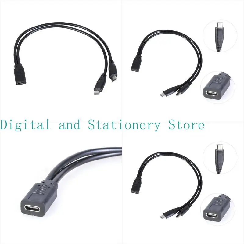 Y1UB Type C to Type C 1 Female to 2 Male Splitter Cable and Two Type C Devices at Once
Y1UB Type C to Type C 1 Female to 2 Male Splitter Cable and Two Type C Devices at Once