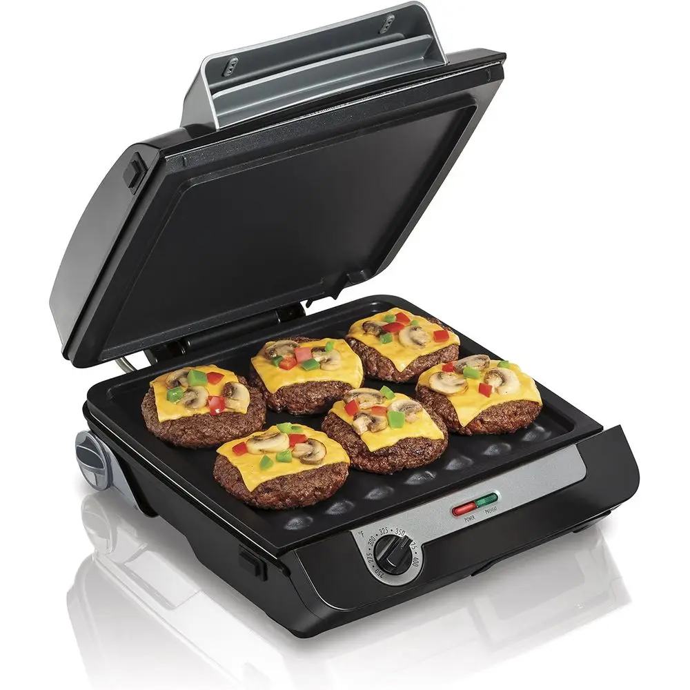 4-in-1 Indoor Grill & Electric Griddle Combo with Bacon Cooker, Opens lat to Double Cooking Surace, Removable Nonstick Plates, B
4-in-1 Indoor Grill & Electric Griddle Combo with Bacon Cooker, Opens lat to Double Cooking Surace, Removable Nonstick Plates, B