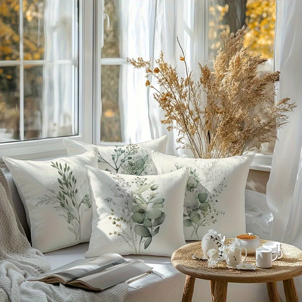 Soft Greenery Watercolor Pillowcase: Minimalist Eucalyptus & Foliage Pattern Cushion Cover for Serene Scandi Home Sofa Decor
Soft Greenery Watercolor Pillowcase: Minimalist Eucalyptus & Foliage Pattern Cushion Cover for Serene Scandi Home Sofa Decor