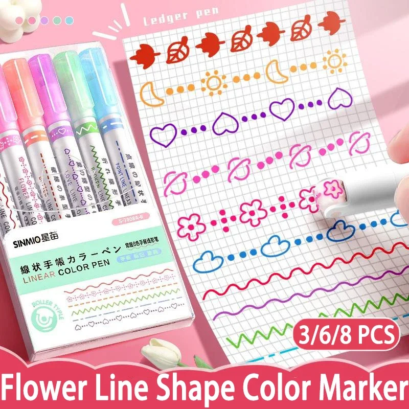24/3 PCS Flower Line Shape Highlighter Pen Roller Tip Curve Liner Marker Kawaii Korean Stationery School Office Supplies Gifts
24/3 PCS Flower Line Shape Highlighter Pen Roller Tip Curve Liner Marker Kawaii Korean Stationery School Office Supplies Gifts