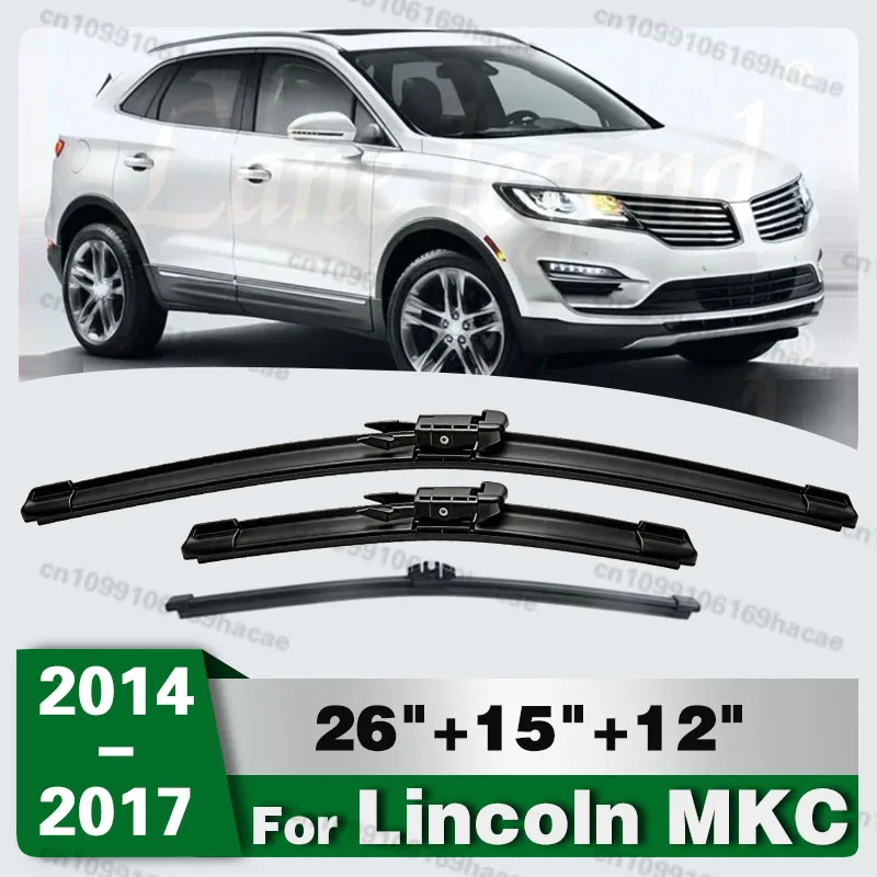 For Lincoln MKC 2014-2017 Front Rear Windshield Wiper Blades 3pcs Windscreen Window Rain Brush Car Accessories 26"+15"+12"
For Lincoln MKC 2014-2017 Front Rear Windshield Wiper Blades 3pcs Windscreen Window Rain Brush Car Accessories 26"+15"+12"