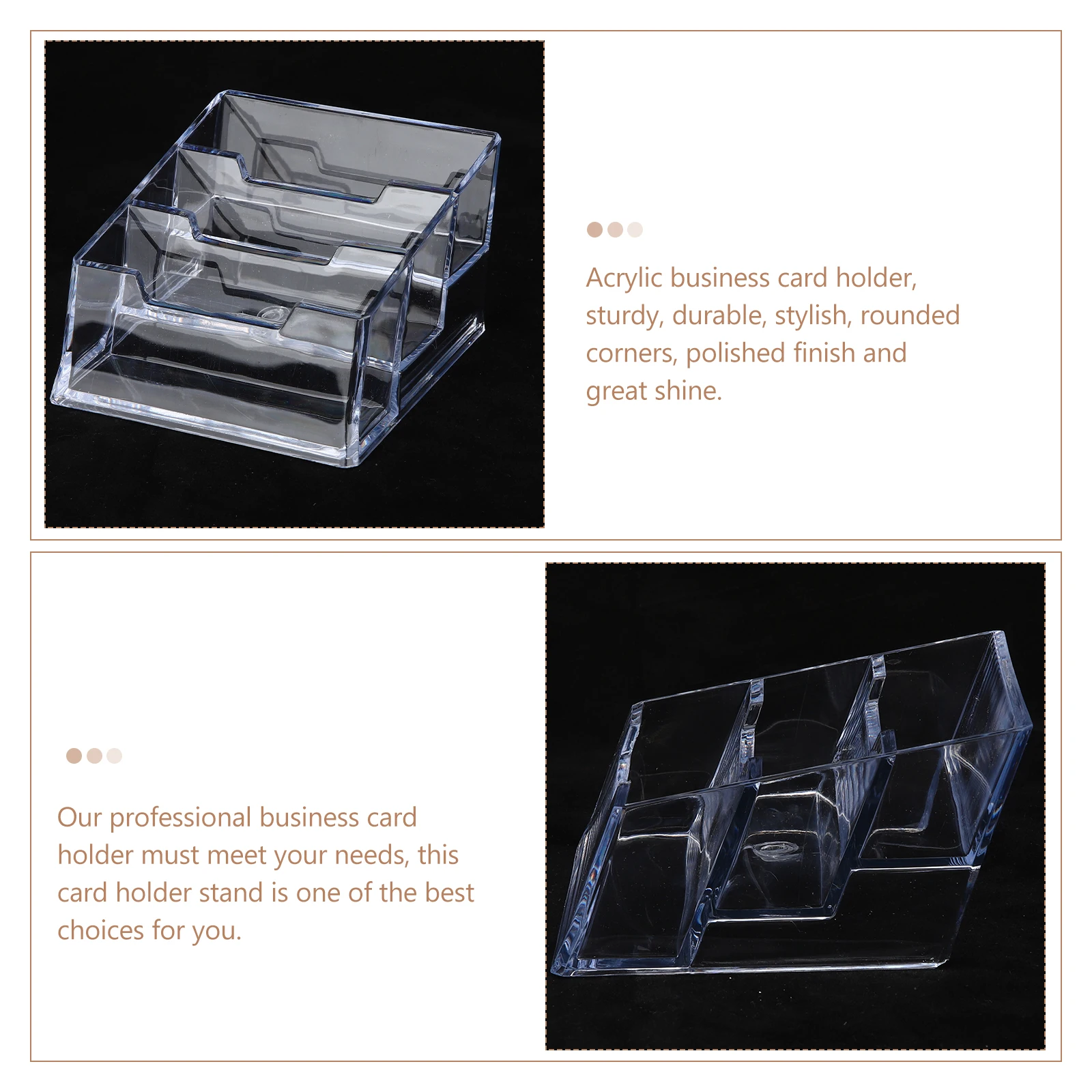 2pcs Clear Acrylic Business Card Holder Stand High Capacity Desk Organizer For Office Display Use Card Holder For Women
2pcs Clear Acrylic Business Card Holder Stand High Capacity Desk Organizer For Office Display Use Card Holder For Women