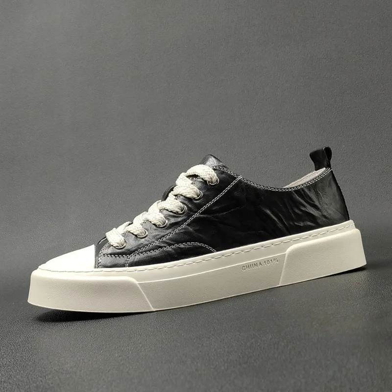 Luxury Cow Leather Platform Men's Board Shoes Designer Soft Sole Korean Casual Sneakers Man Fashion Breathable Zapatos De Hombre
Luxury Cow Leather Platform Men's Board Shoes Designer Soft Sole Korean Casual Sneakers Man Fashion Breathable Zapatos De Hombre