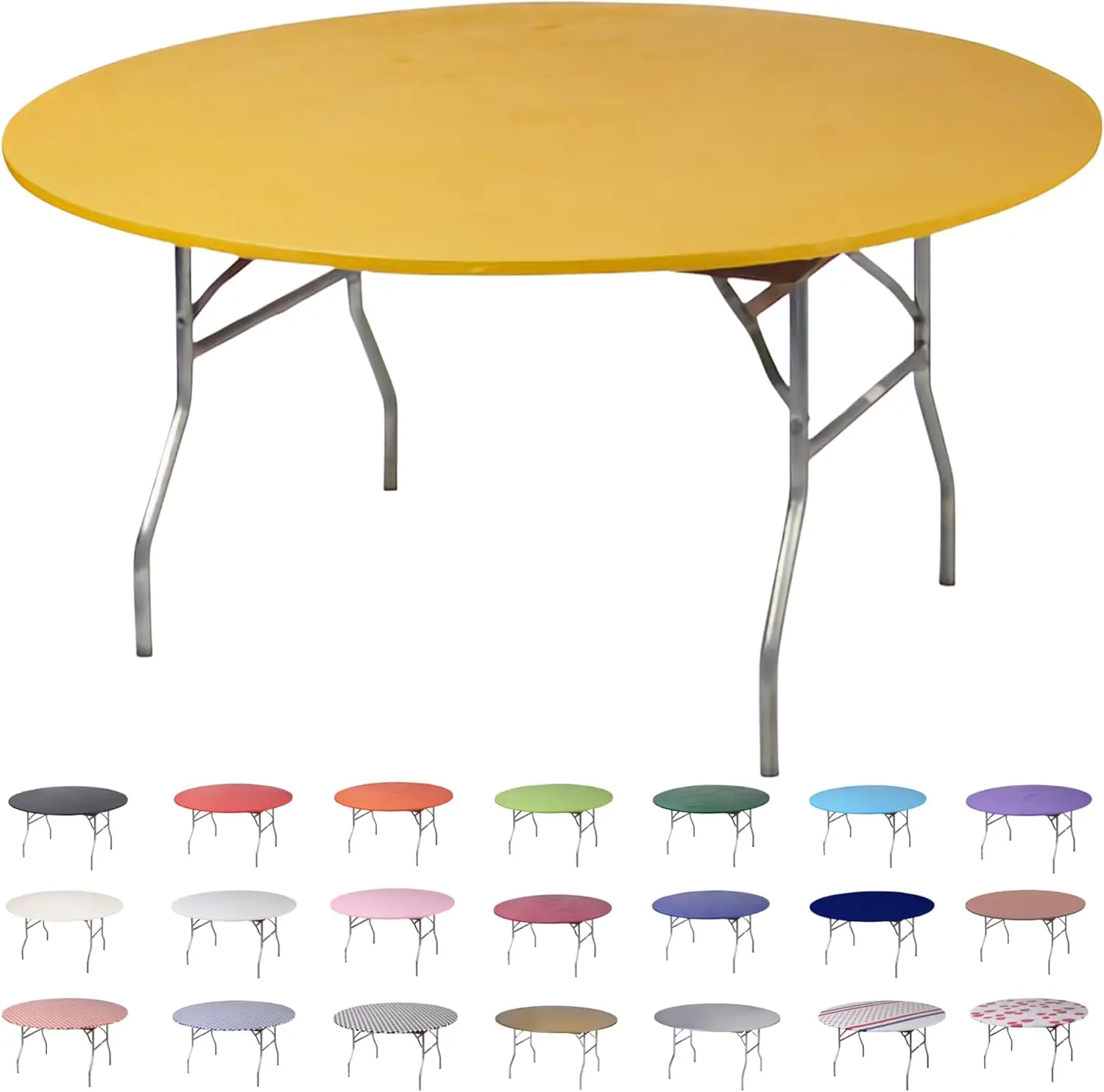 10 Pack Round Plastic Table Covers, 60" or 72", Indoor/Outdoor Fitted Protection (Yellow, 60")
10 Pack Round Plastic Table Covers, 60" or 72", Indoor/Outdoor Fitted Protection (Yellow, 60")