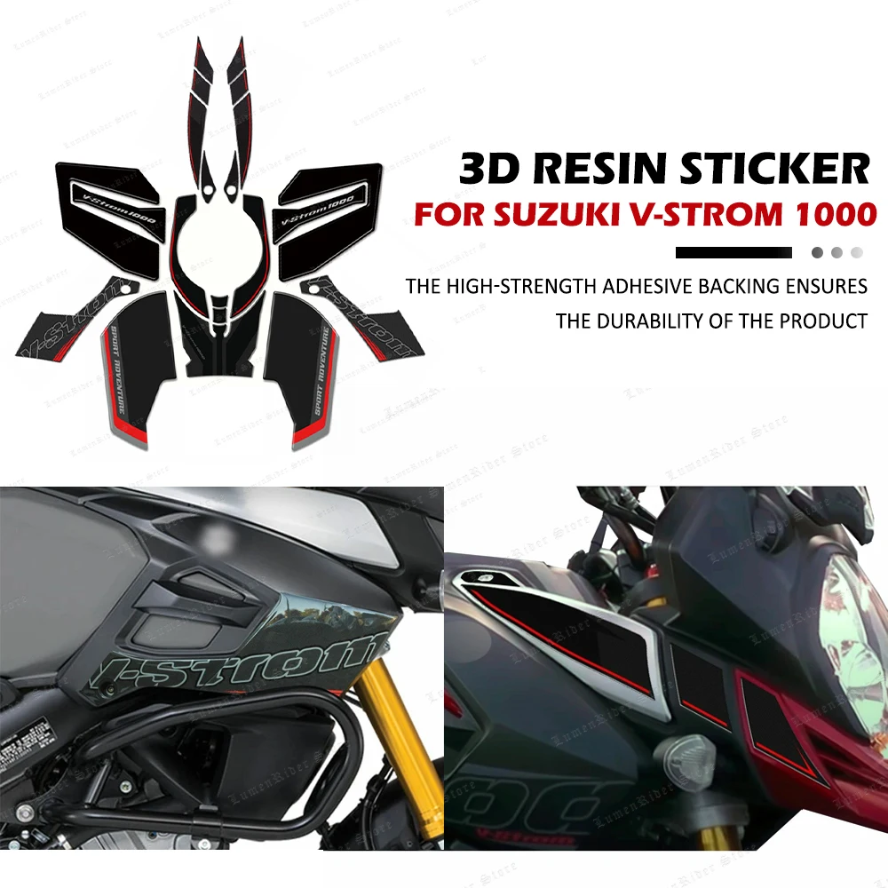 V-STROM 1000 Motorcycle Accessories 3D Epoxy Resin Tank Pad Protection Sticker Kit for SUZUKI V-STROM 1000 2014-17
V-STROM 1000 Motorcycle Accessories 3D Epoxy Resin Tank Pad Protection Sticker Kit for SUZUKI V-STROM 1000 2014-17
