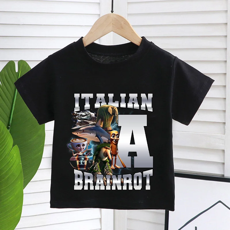 Italian Brainrot T-shirt Letter A-Z Cute Tralaleros Cartoon Girls Clothes Fashion Kids Toddler Funny Meme Cotton Tops Child Gift
Italian Brainrot T-shirt Letter A-Z Cute Tralaleros Cartoon Girls Clothes Fashion Kids Toddler Funny Meme Cotton Tops Child Gift