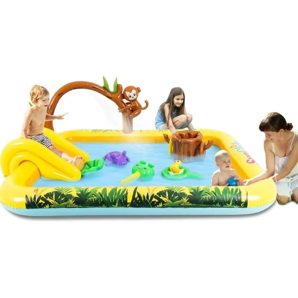 Jungle Animal Play Center Outdoor Playhouse with Water Park, Slide, Sprinkler, and Pool for Kids
Jungle Animal Play Center Outdoor Playhouse with Water Park, Slide, Sprinkler, and Pool for Kids