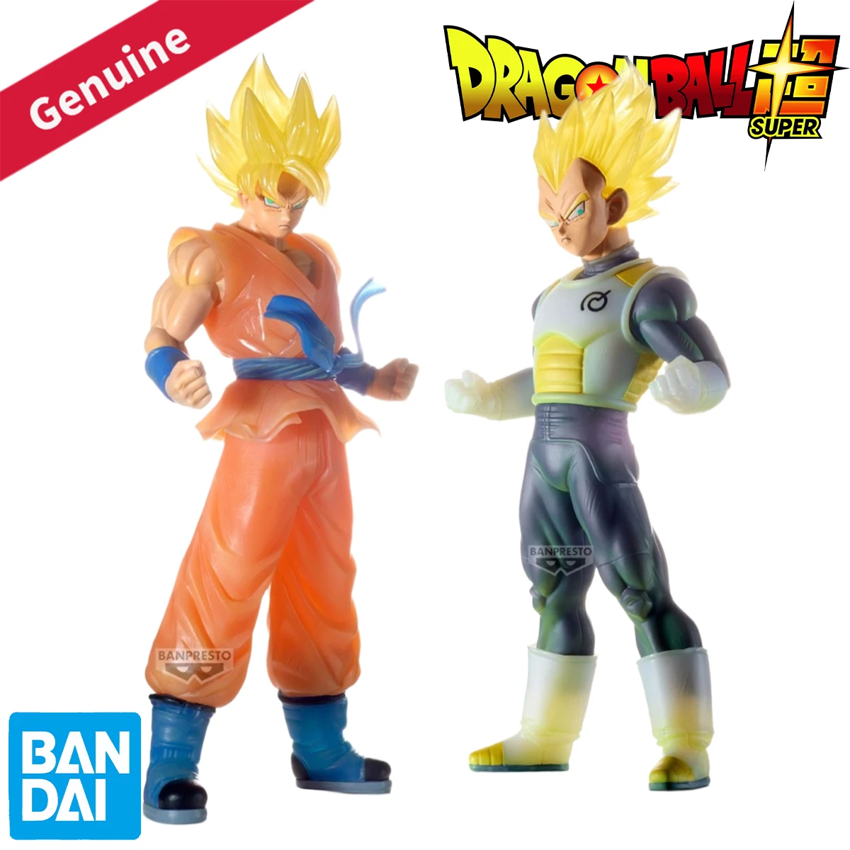 Original Genuine Bandai Prepainted BANPRESTO Clearise Dragon Ball Super Son Goku SSJ Vegeta SSJ H=200mm/H=190mm Anime Figure
Original Genuine Bandai Prepainted BANPRESTO Clearise Dragon Ball Super Son Goku SSJ Vegeta SSJ H=200mm/H=190mm Anime Figure