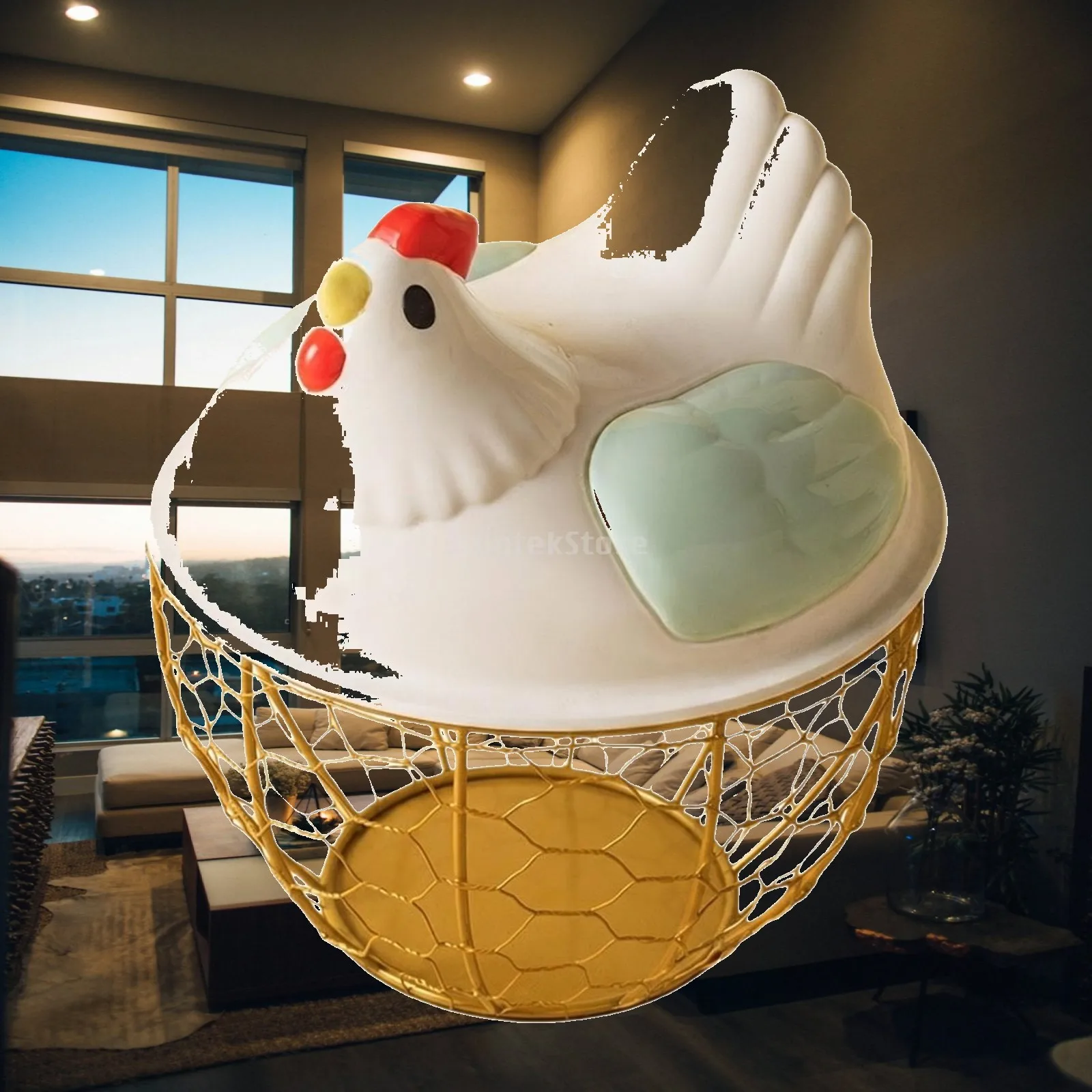Cute Chicken Egg Collection Basket Iron Wire Vegetable Fruit Bin Decorative Farmhouse Storage for Kitchen
Cute Chicken Egg Collection Basket Iron Wire Vegetable Fruit Bin Decorative Farmhouse Storage for Kitchen