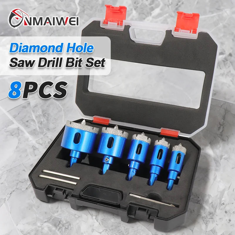 8PCS Diamond Hole Saw Drill Bit Set Dry/Wet Drilling for Tile Marble Glass Granite Ceramic Core Hole Opener Kit with Positioning
8PCS Diamond Hole Saw Drill Bit Set Dry/Wet Drilling for Tile Marble Glass Granite Ceramic Core Hole Opener Kit with Positioning