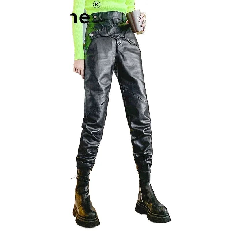 Tajiyane Cargo Pants Women Real Sheepskin Trousers Streetwear Womens Genuine Leather Pants Pencil Safari Style Ropa Mujer TN1222
Tajiyane Cargo Pants Women Real Sheepskin Trousers Streetwear Womens Genuine Leather Pants Pencil Safari Style Ropa Mujer TN1222