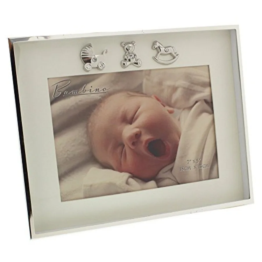 Charming and Simplistic Silver and Ivory Newborn Baby 7" x 5" Photo Frame by Happy Homewares
Charming and Simplistic Silver and Ivory Newborn Baby 7" x 5" Photo Frame by Happy Homewares