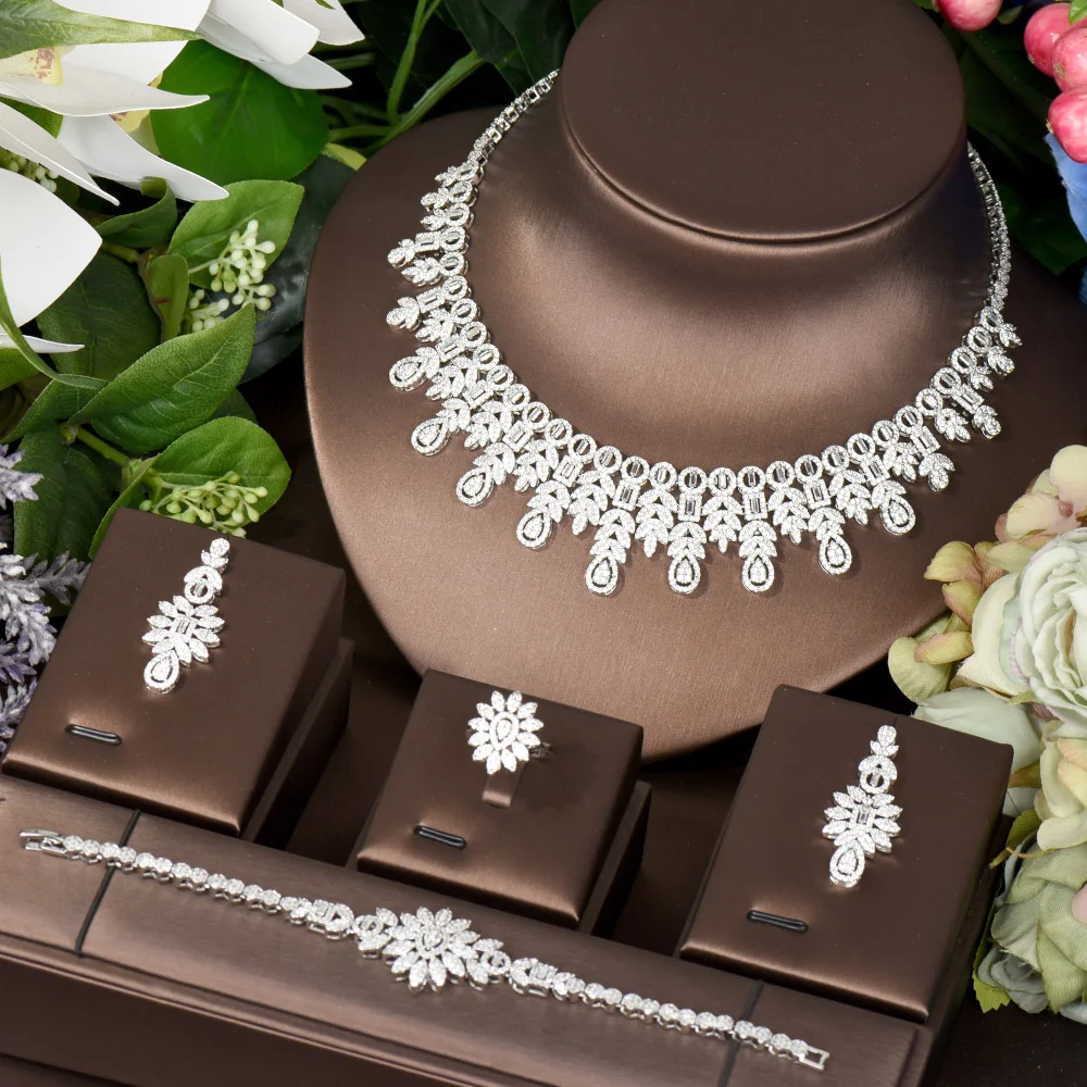 HIBRIDE Luxury Water Drop Dubai Nigeria Wedding Jewelry Set AAA Cubic Zirconia Necklace And Earring Set Party Accessories N-1037
HIBRIDE Luxury Water Drop Dubai Nigeria Wedding Jewelry Set AAA Cubic Zirconia Necklace And Earring Set Party Accessories N-1037