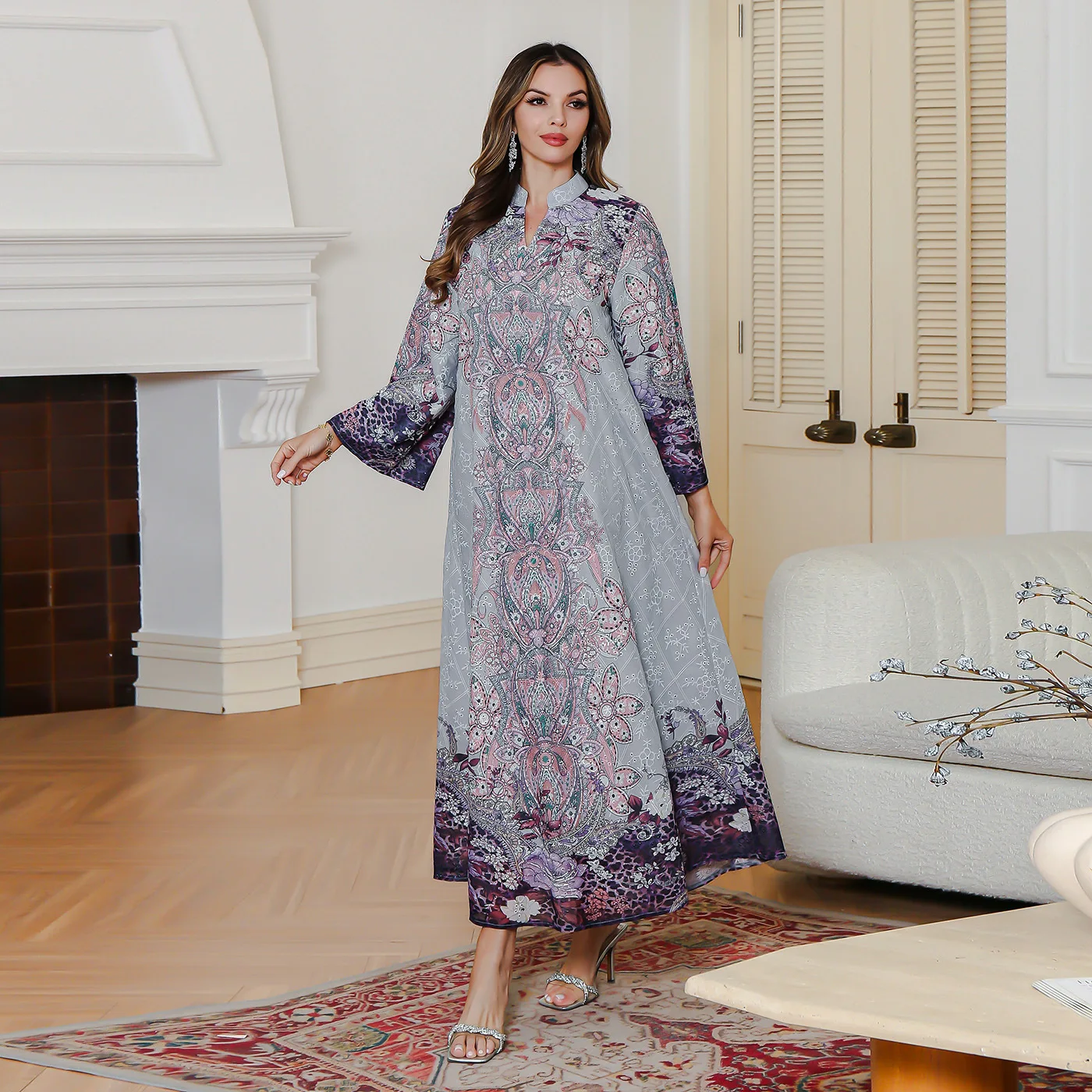 2025 Middle Eastern New Arrival Printed Dresses, Qatari Islamic Muslim Fashion Embroidered Robes, Abaya Women's Maxi Skirts
2025 Middle Eastern New Arrival Printed Dresses, Qatari Islamic Muslim Fashion Embroidered Robes, Abaya Women's Maxi Skirts