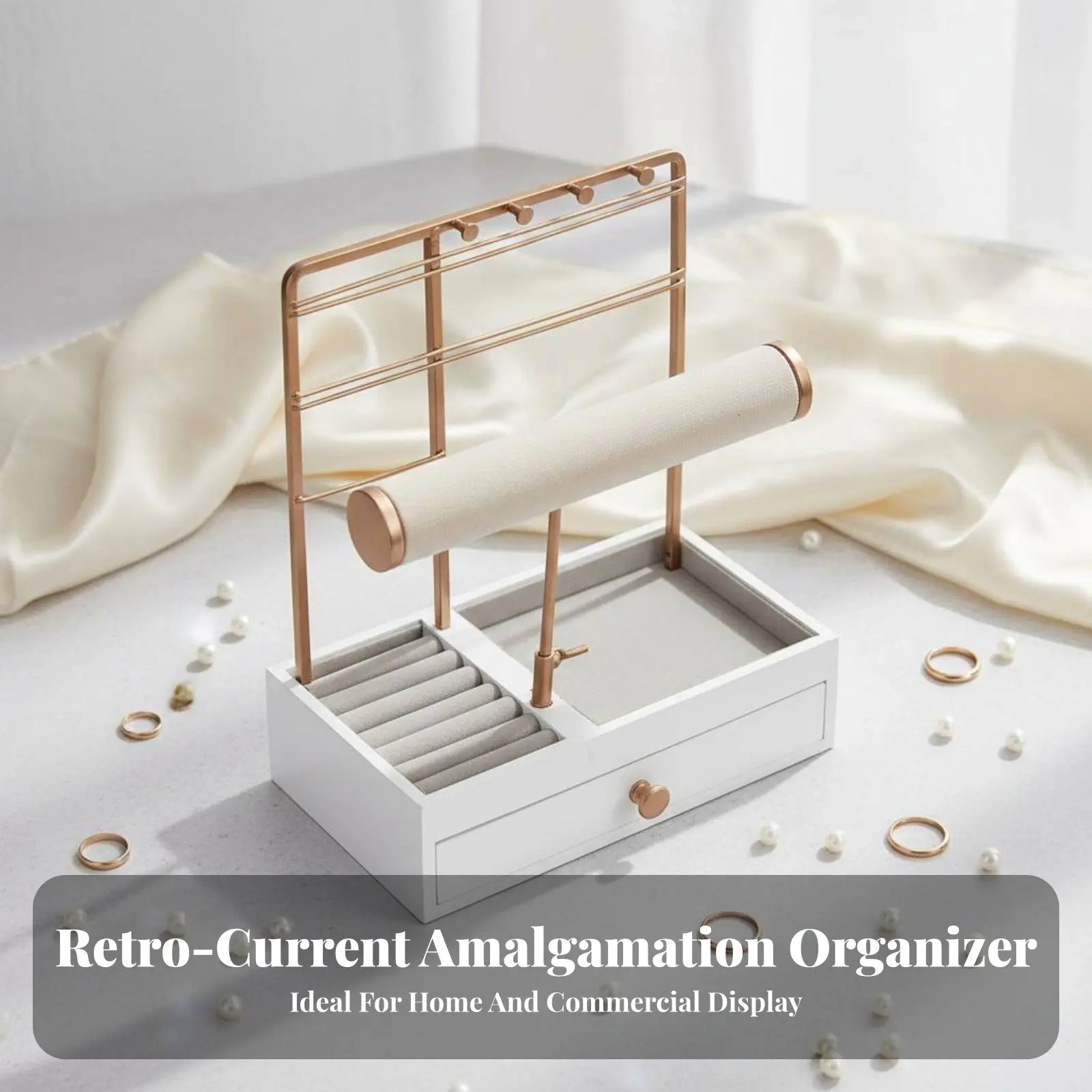 Jewelry Display Stand Large Capacity Earring and Necklace Holder Earring and Bracelet Holder Stable Base Crossbar Jewelry
Jewelry Display Stand Large Capacity Earring and Necklace Holder Earring and Bracelet Holder Stable Base Crossbar Jewelry