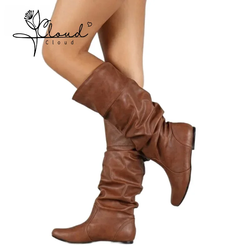 2024 Mid-Calf Boots Women Flat Shoes Spring Autumn Women High Boots Long Western Cowboy Boots Women Footwear Large size 35-43
2024 Mid-Calf Boots Women Flat Shoes Spring Autumn Women High Boots Long Western Cowboy Boots Women Footwear Large size 35-43