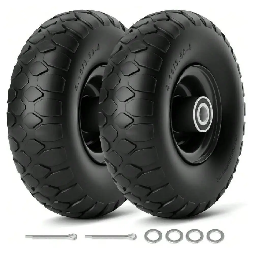 3.504 Tire, 10 Inch Solid Flat Free Tires, Heavy Duty Puncture Proof Replacement Wheel With 5 8 Bearings, 500Lbs Load, Fits Gar
3.504 Tire, 10 Inch Solid Flat Free Tires, Heavy Duty Puncture Proof Replacement Wheel With 5 8 Bearings, 500Lbs Load, Fits Gar